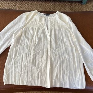 Vince Sheer White Blouse
